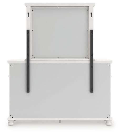 Rowlenstown Queen Poster Bed, Dresser and Mirror from Ashley Furniture - Luna Furniture