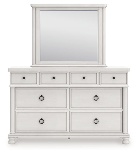 Rowlenstown Queen Poster Bed, Dresser and Mirror from Ashley Furniture - Luna Furniture