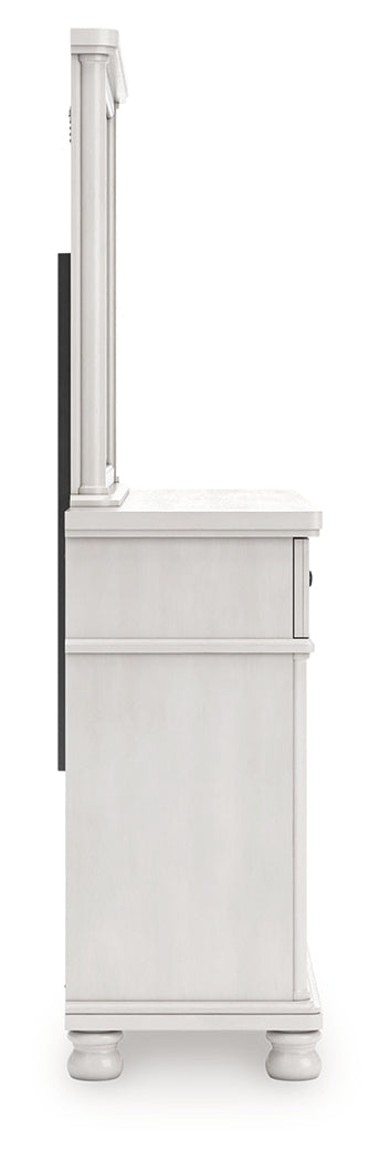 Rowlenstown Queen Poster Bed, Dresser and Mirror from Ashley Furniture - Luna Furniture