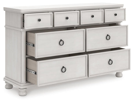 Rowlenstown Antique White Poster Bedroom Set from Ashley - Luna Furniture