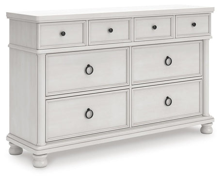 Rowlenstown Antique White Poster Bedroom Set from Ashley - Luna Furniture