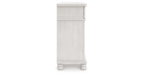 Rowlenstown California King Poster Bed with Dresser and Chest in Antique White from Ashley - Luna Furniture