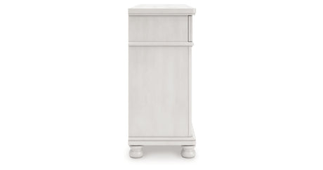 Rowlenstown Queen Poster Bed with Dresser and Chest in Antique White from Ashley - Luna Furniture