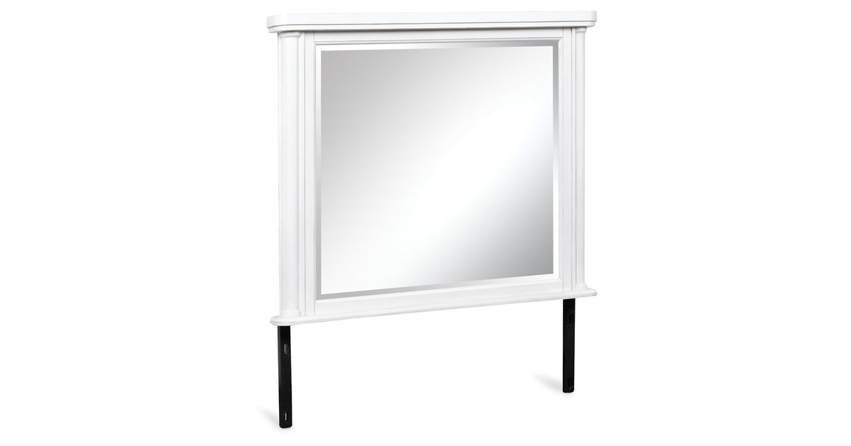 Rowlenstown Antique White Bedroom Mirror (Mirror Only) from Ashley - Luna Furniture