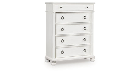 Rowlenstown Antique White Chest of Drawers from Ashley Furniture - Luna Furniture