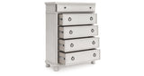 Rowlenstown Antique White Chest of Drawers from Ashley Furniture - Luna Furniture