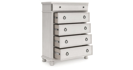 Rowlenstown Antique White Chest of Drawers from Ashley Furniture - Luna Furniture