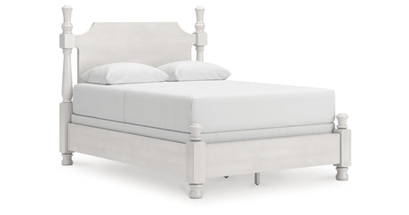 Rowlenstown Queen Poster Bed with Dresser and Chest in Antique White from Ashley - Luna Furniture