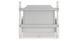 Rowlenstown Queen Poster Bed with Dresser and Chest in Antique White from Ashley - Luna Furniture