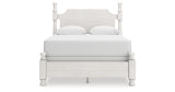 Rowlenstown Queen Poster Bed with Dresser and Nightstand in Antique White from Ashley - Luna Furniture