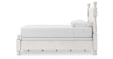 Rowlenstown Queen Poster Bed with Dresser in Antique White from Ashley - Luna Furniture