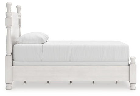 Rowlenstown Queen Poster Bed, Dresser and Mirror from Ashley Furniture - Luna Furniture