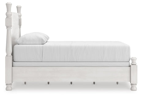 Rowlenstown Queen Poster Bed, Dresser and Mirror from Ashley Furniture - Luna Furniture