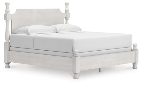 Rowlenstown Antique White Poster Bedroom Set from Ashley - Luna Furniture