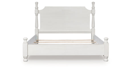Rowlenstown Antique White King Poster Bed from Ashley Furniture - Luna Furniture