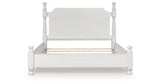 Rowlenstown Antique White Queen Poster Bed from Ashley Furniture - Luna Furniture