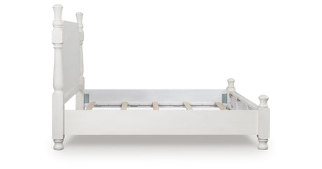 Rowlenstown Antique White California King Poster Bed from Ashley - Luna Furniture