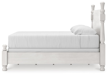 Rowlenstown Antique White Poster Bedroom Set from Ashley - Luna Furniture