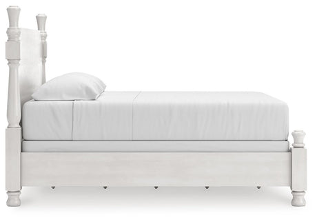 Rowlenstown Antique White Poster Bedroom Set from Ashley - Luna Furniture