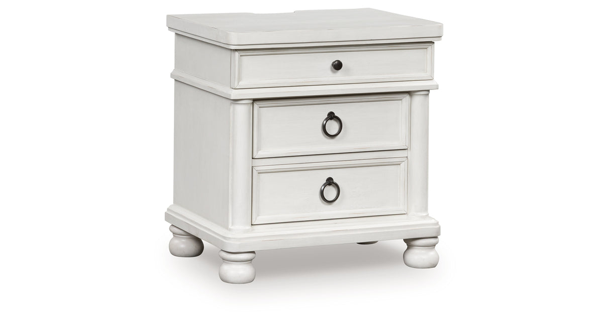Rowlenstown Antique White Nightstand from Ashley - Luna Furniture