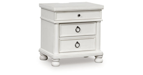 Rowlenstown Antique White Nightstand from Ashley - Luna Furniture