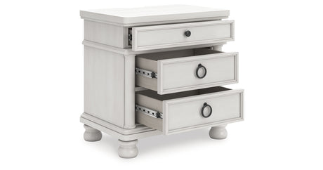 Rowlenstown Queen Poster Bed with Dresser and Nightstand in Antique White from Ashley - Luna Furniture