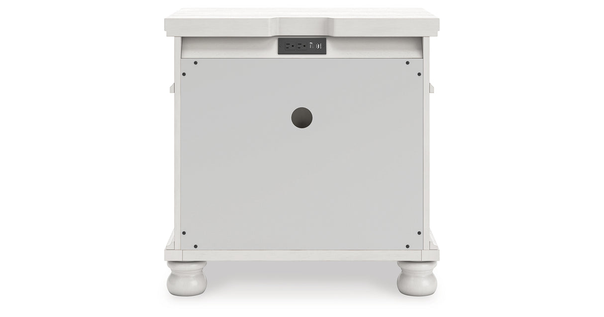 Rowlenstown Antique White Nightstand from Ashley - Luna Furniture