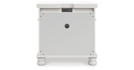 Rowlenstown Antique White Nightstand from Ashley - Luna Furniture