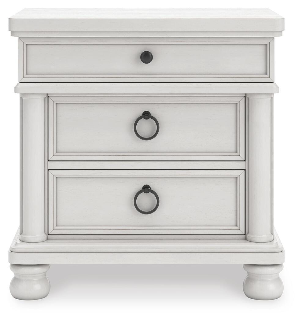 Rowlenstown Antique White Nightstand from Ashley - Luna Furniture