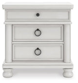 Rowlenstown Antique White Nightstand from Ashley - Luna Furniture