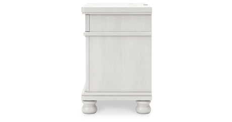 Rowlenstown Queen Poster Bed with Dresser and Nightstand in Antique White from Ashley - Luna Furniture