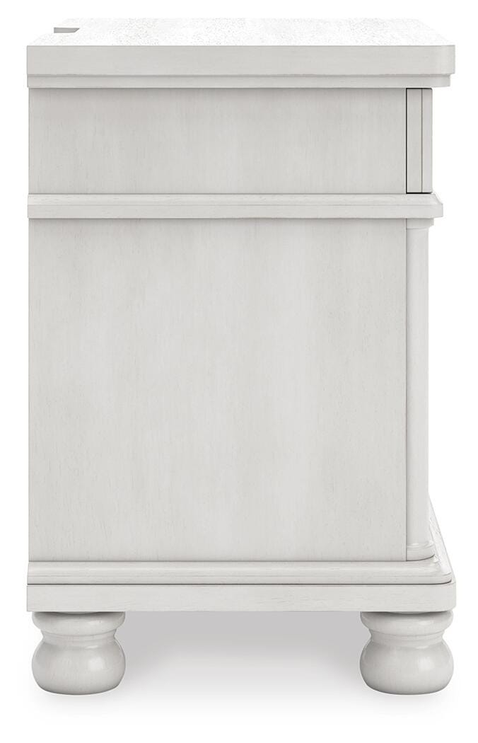 Rowlenstown Antique White Nightstand from Ashley - Luna Furniture