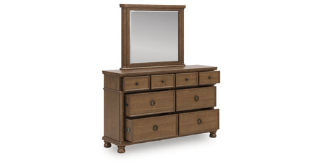 Rowlenstown Brown Dresser and Mirror from Ashley - Luna Furniture