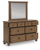 Rowlenstown Brown Dresser and Mirror from Ashley - Luna Furniture