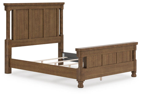 Rowlenstown Brown Queen Poster Bed from Ashley Furniture - Luna Furniture
