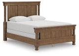Rowlenstown Brown Queen Poster Bed from Ashley Furniture - Luna Furniture