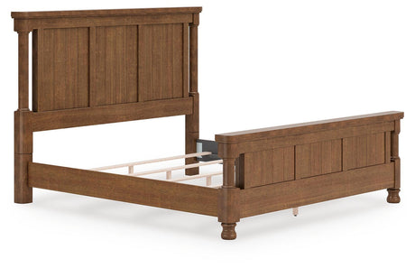 Rowlenstown Brown California King Poster Bed from Ashley - Luna Furniture
