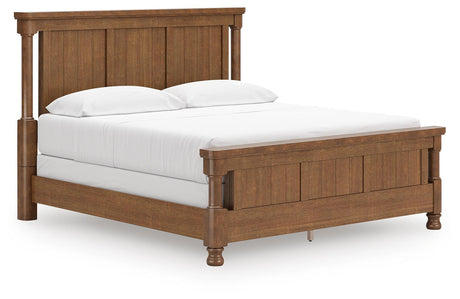 Rowlenstown Brown California King Poster Bed from Ashley - Luna Furniture