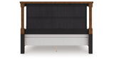 Rowlenstown California King Poster Bed with Dresser in Brown from Ashley - Luna Furniture