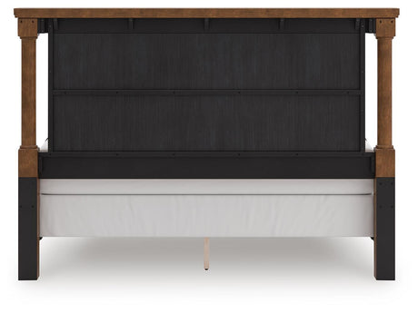 Rowlenstown Brown California King Poster Bed from Ashley - Luna Furniture