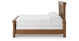 Rowlenstown California King Poster Bed with Dresser in Brown from Ashley - Luna Furniture