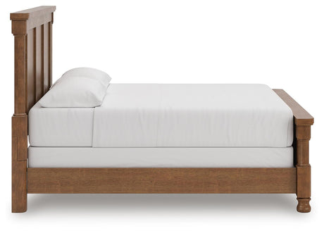 Rowlenstown Brown California King Poster Bed from Ashley - Luna Furniture