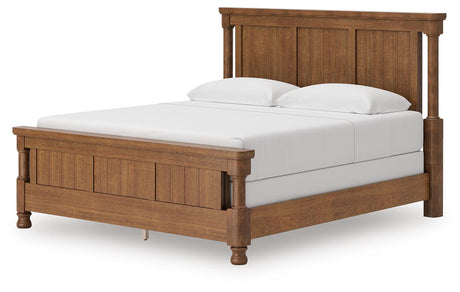 Rowlenstown Brown King Poster Bed from Ashley Furniture - Luna Furniture