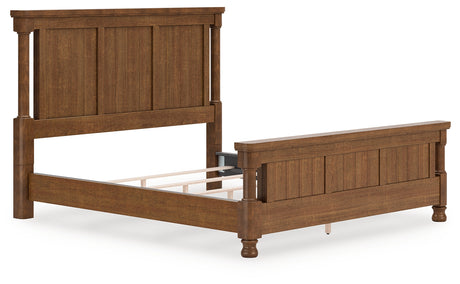 Rowlenstown Brown King Poster Bed from Ashley - Luna Furniture
