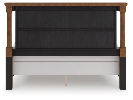 Rowlenstown Brown King Poster Bed from Ashley Furniture - Luna Furniture