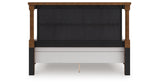Rowlenstown California King Poster Bed with Dresser in Brown from Ashley - Luna Furniture