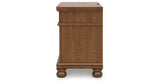 Rowlenstown Queen Poster Bed with Dresser and Nightstand in Brown from Ashley - Luna Furniture
