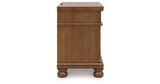 Rowlenstown Queen Poster Bed with Dresser and Nightstand in Brown from Ashley - Luna Furniture