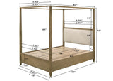 Sienna Rustic Natural Canopy Platform Bedroom Set