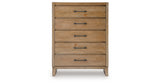 Sherbana Light Brown Chest of Drawers from Ashley Furniture - Luna Furniture